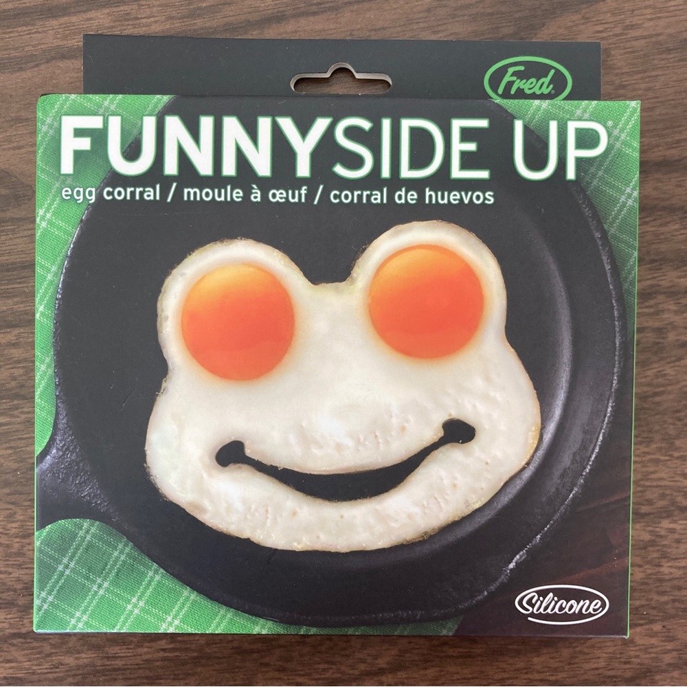 FunnySide Up egg frame into attractive egg art.